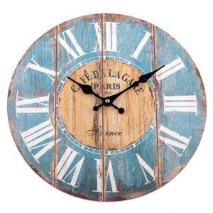 Dřevěné nástěnné hodiny HLC170025 34x34x1 cm