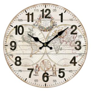 Dřevěné nástěnné hodiny HLC6005 34x34x1 cm