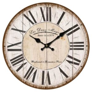 Dřevěné nástěnné hodiny HLC6025 34x34x1 cm