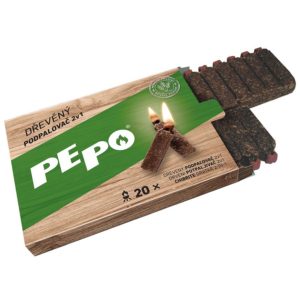 PE-PO dřevěný podpalovač 20 podpalů