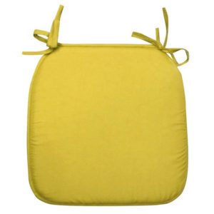 Polštář na židli Suzette 38×38 žlutá