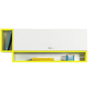 Závěsné skříňky Mobi 100 cm, bílá / žlutá