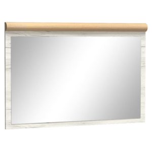 Zrcadlo Kora 120 cm, dub kraft zlatý / bílý