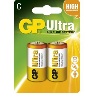Alkalická baterie GP Ultra C (LR14), 2 ks