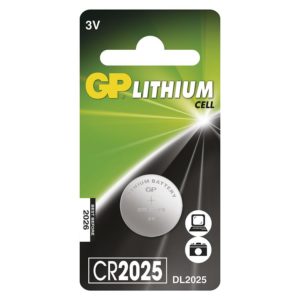 Lithiová knoflíková baterie GP CR2025, 1 ks