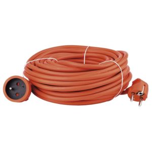 Prodlužovací kabel 30 m / 1 zásuvka / oranžový / PVC / 230 V / 1