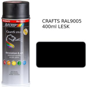 Sprej Crafts černá lesk RAL9005 400ml