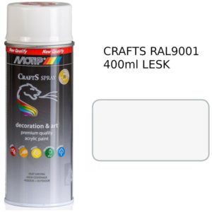 Sprej Crafts krémová lesk RAL9001 400ml