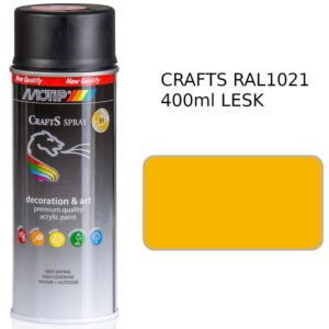Sprej Crafts žlutá RAL1021 400ml