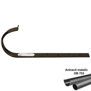Kovový hák rovný antracit-metalic 125 mm MARLEY