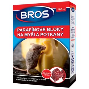 Bros – Parafinové bloky na myši, krysy a potkany 100 g